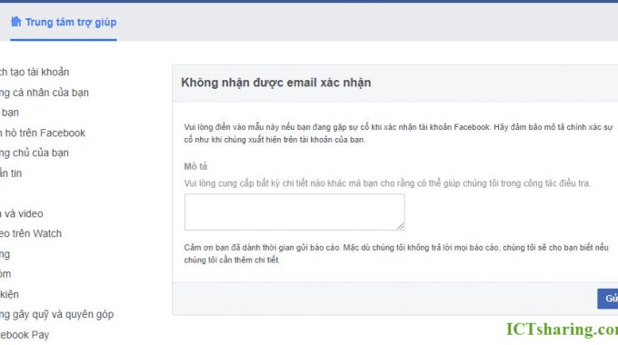 Không nhận được email xác nhận Facebook (link 755)